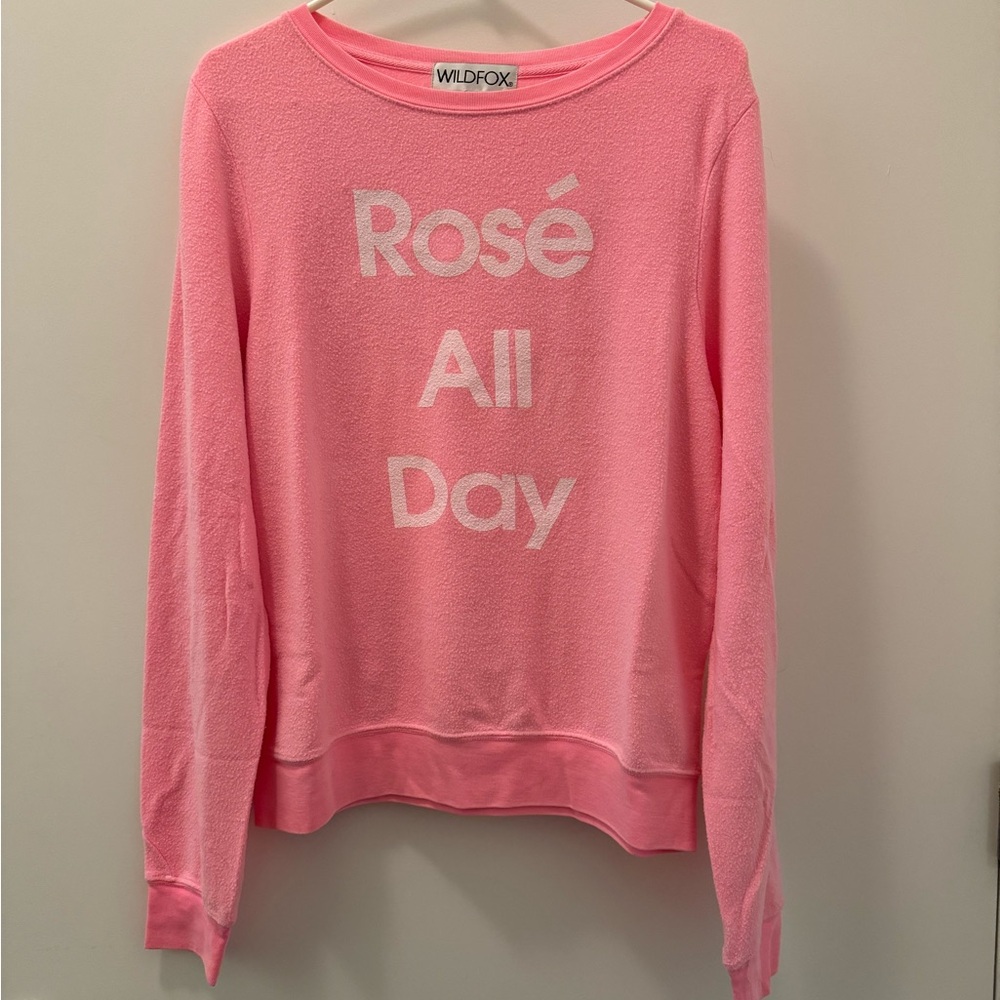 Pink Wildfox Rosé All Day Sweater Size Small